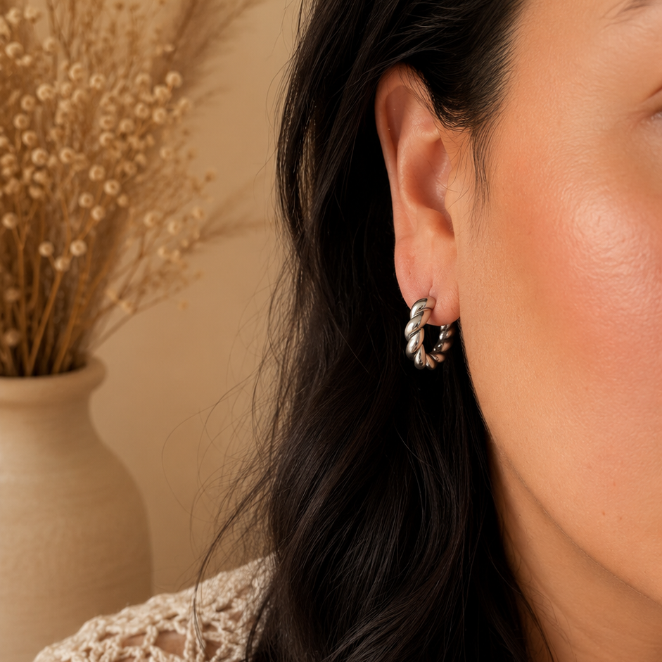 Chunky Twisted Hoops