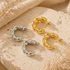 Chunky Twisted Hoops