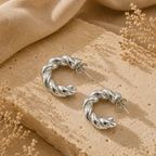 Chunky Twisted Hoops