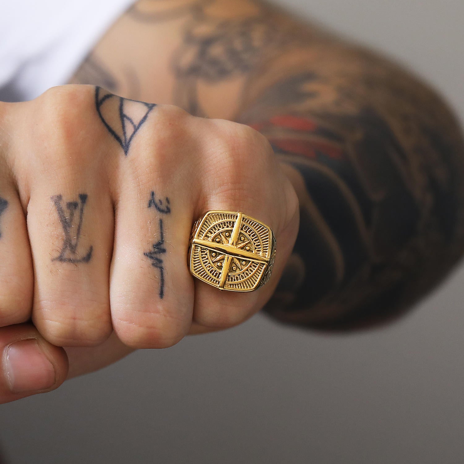 Compass Signet Ring