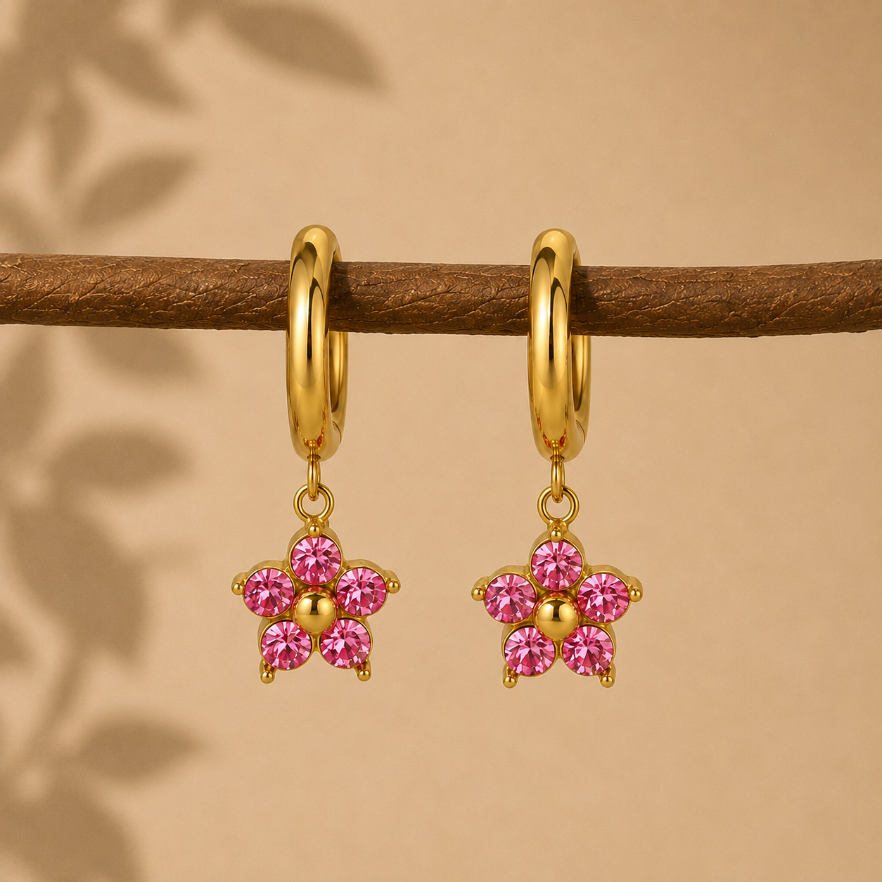 Crystal Flower Earrings (6 colours available)