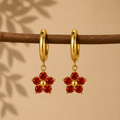 Crystal Flower Earrings (6 colours available)