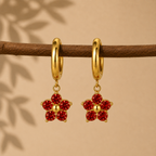 Crystal Flower Earrings (6 colours available)