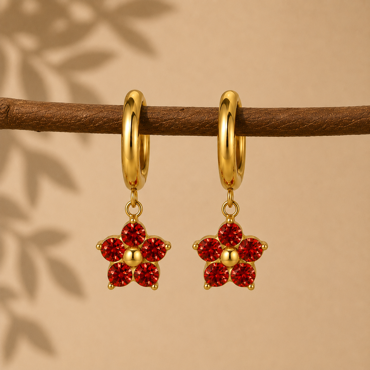 Crystal Flower Earrings (6 colours available)