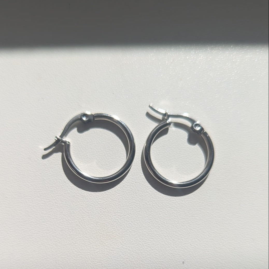 Simply Silver Hoops