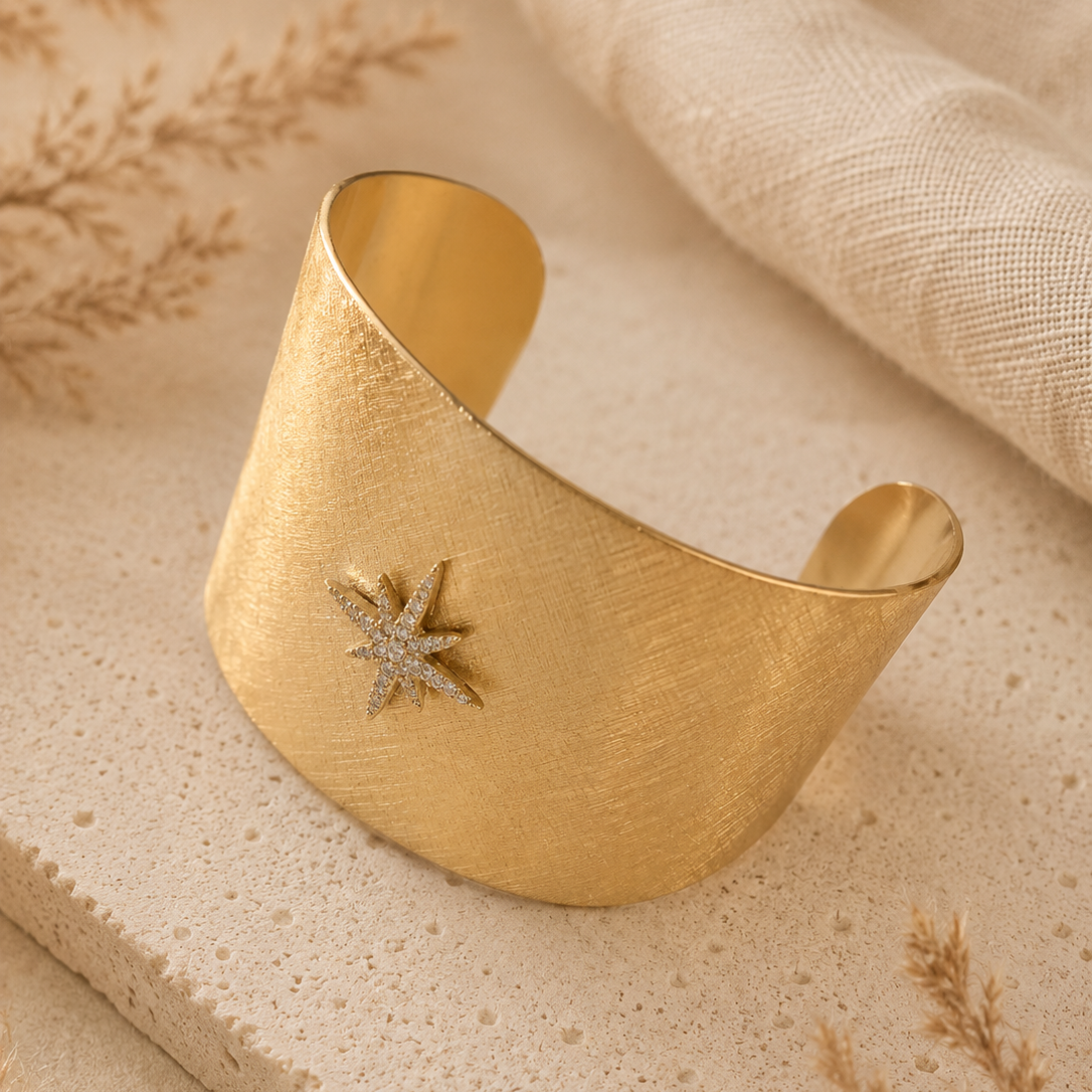 Gold Aura Cuff Bangle