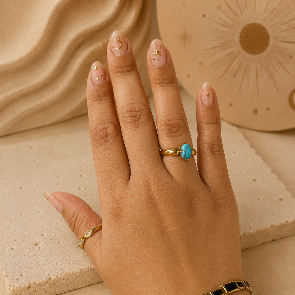 Grecia Natural Stone Ring