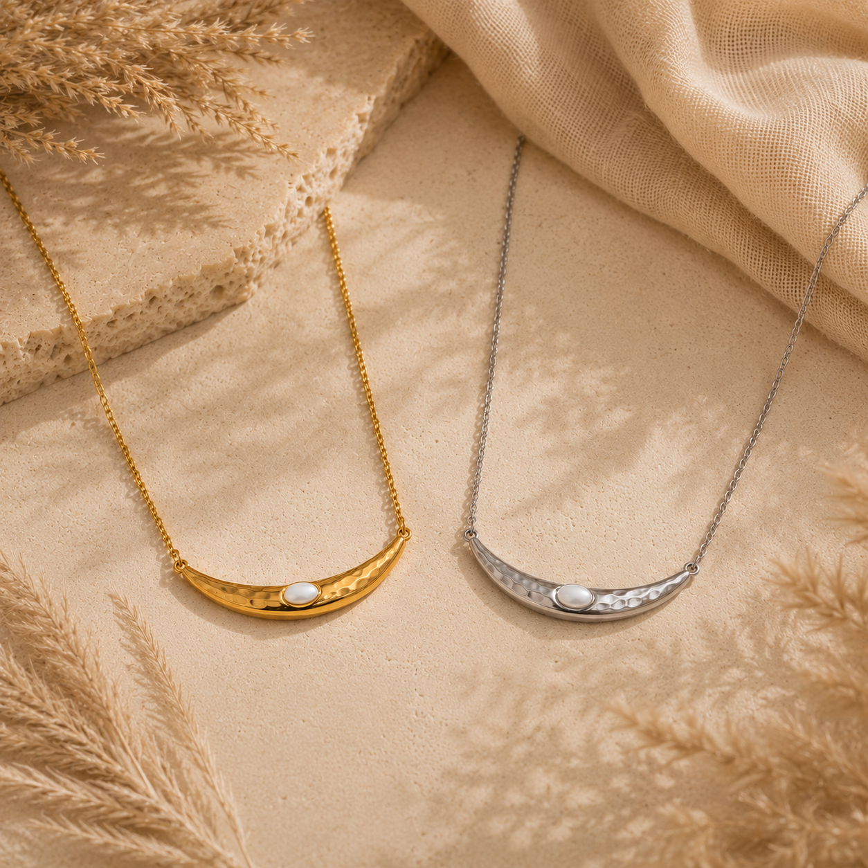 Hammered Horn Necklace