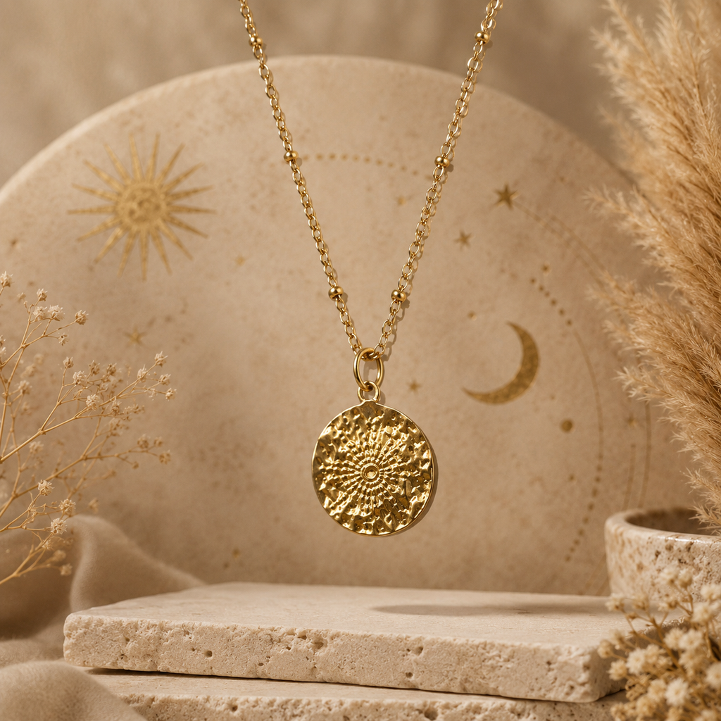 Hammered Sun Necklace