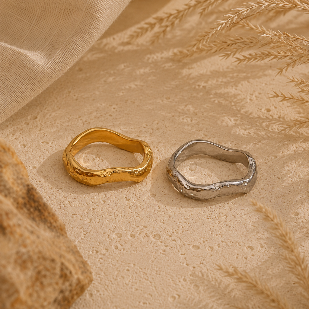 Hammered Wave Ring
