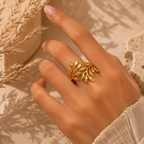 Leafy Adjustable Ring