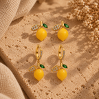 Lemon Earrings (Hoops & Studs available)