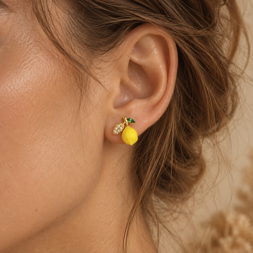 Lemon Earrings (Hoops & Studs available)