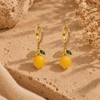 Lemon Earrings (Hoops & Studs available)
