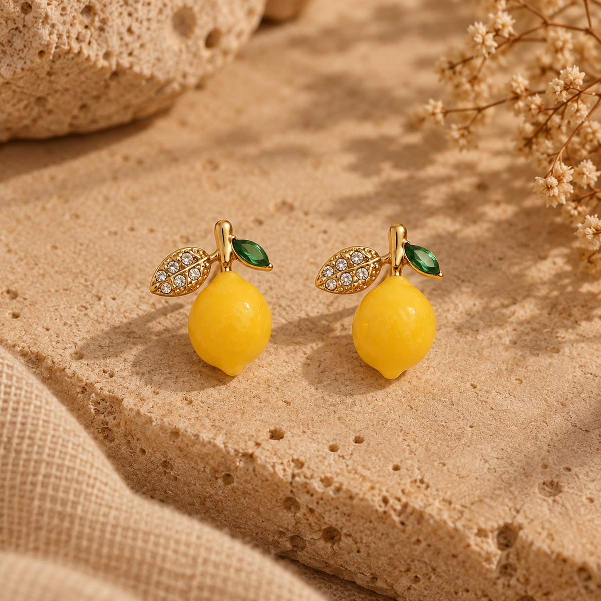 Lemon Earrings (Hoops & Studs available)