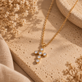 Mini Zirconia Crucifix Necklace