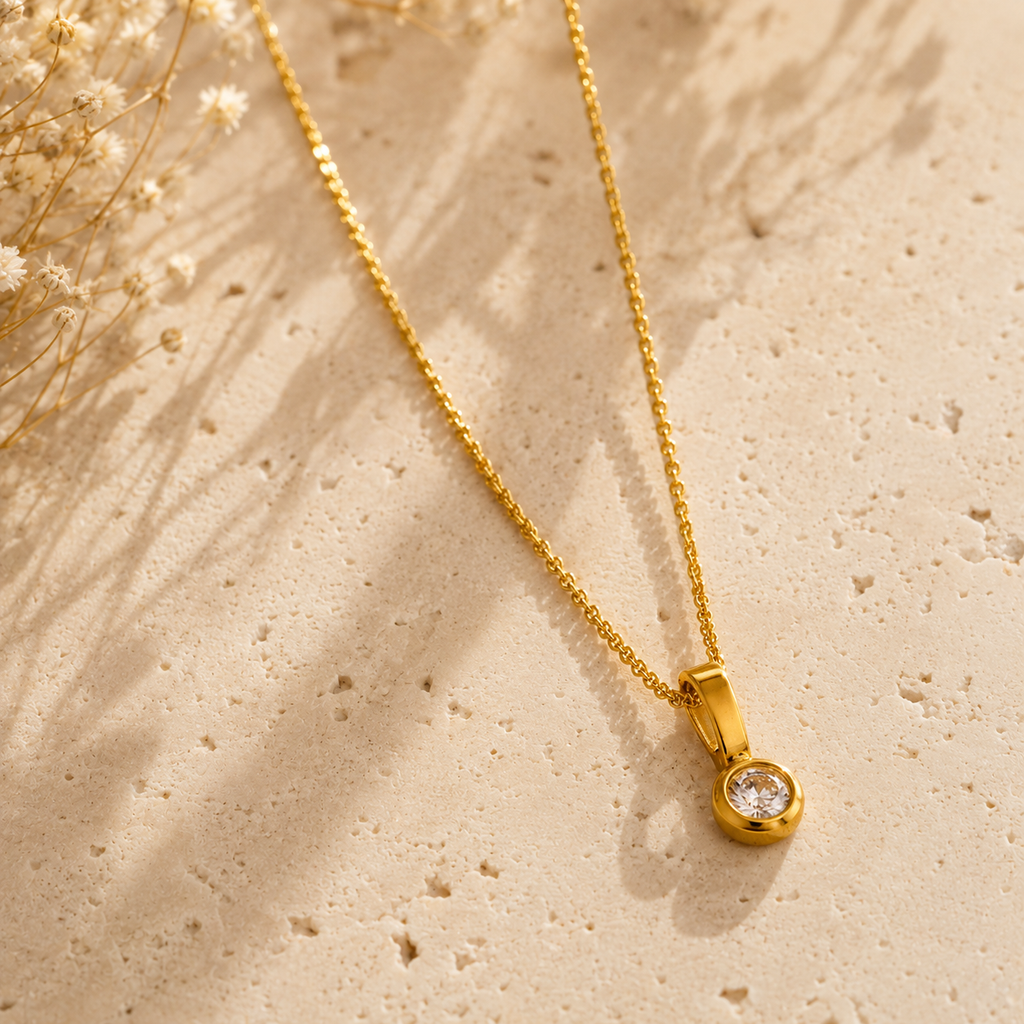 Petite Solitaire Necklace
