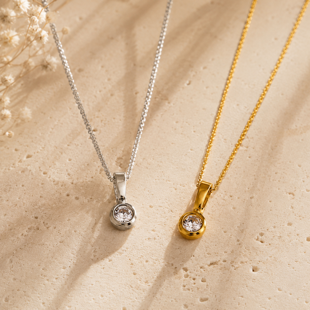 Petite Solitaire Necklace