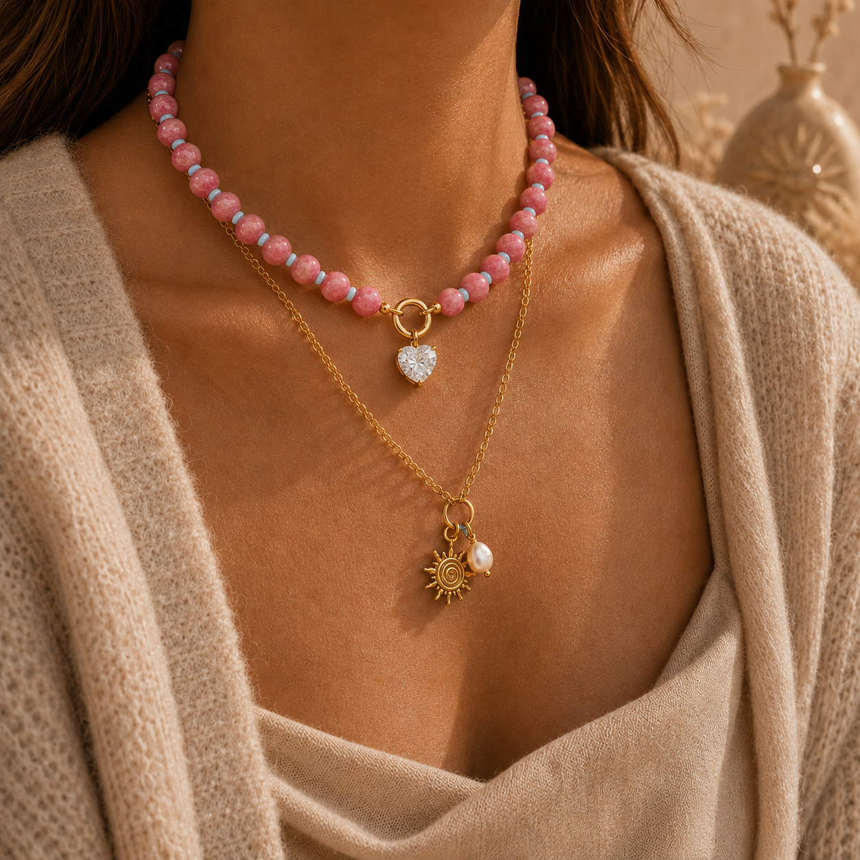Pink Blossom Necklace