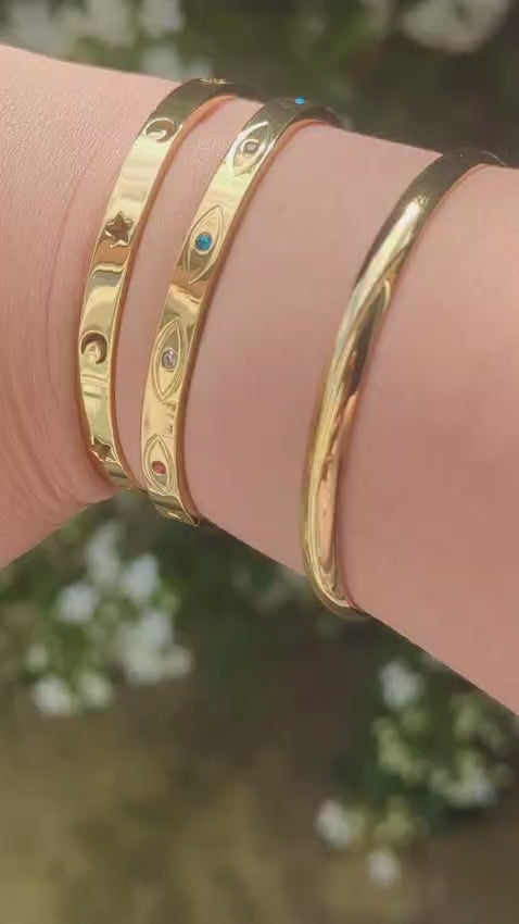Evil Eye Gemstone Bangle