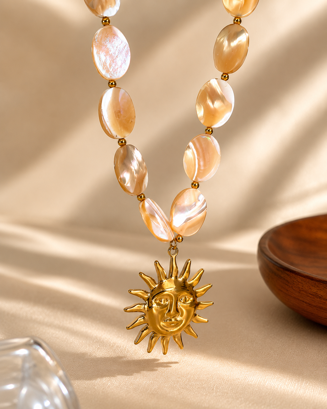 Natural Shells Sun Necklace