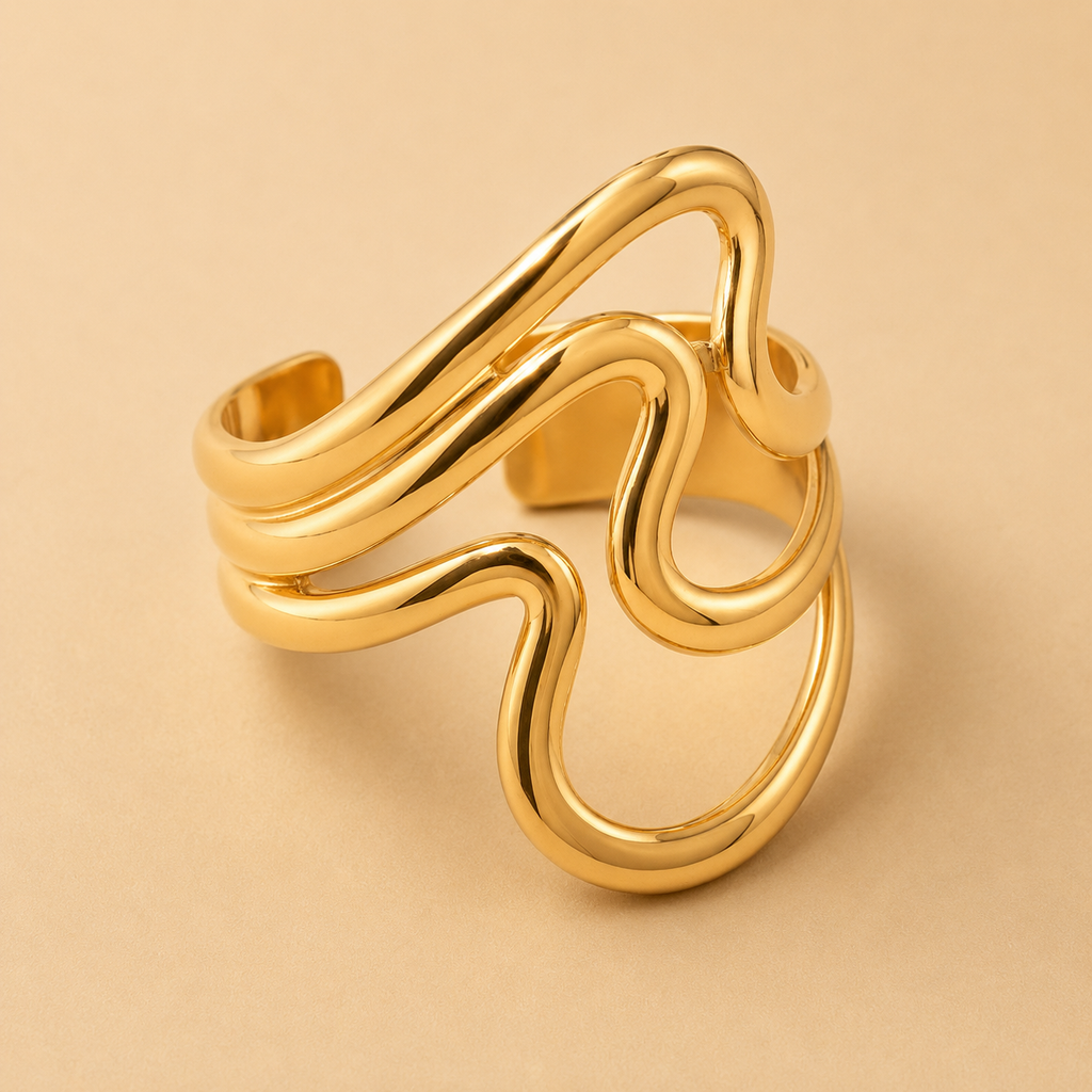 Wavy Adjustable Ring