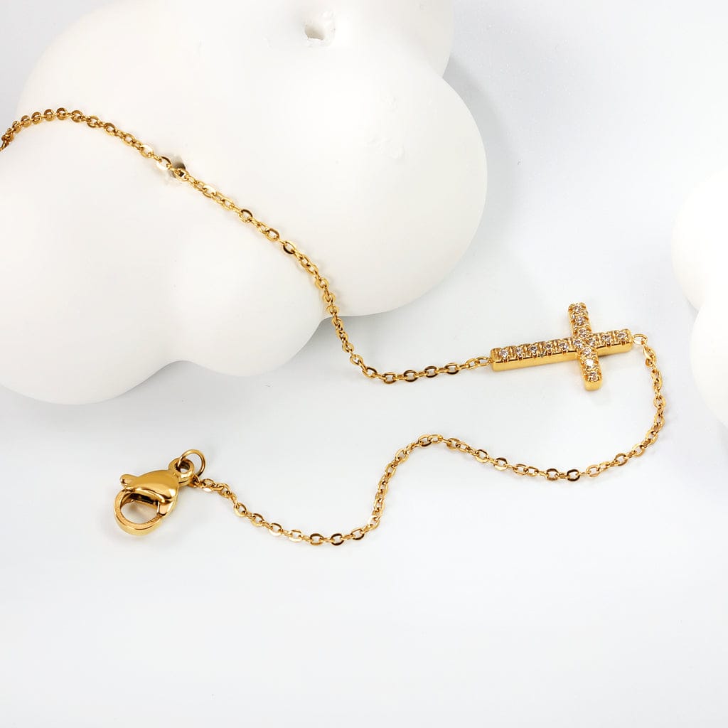 Dainty Crucifix Bracelet