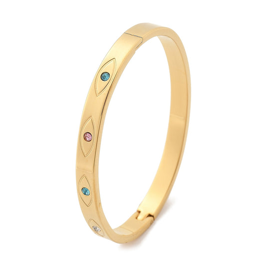 Evil Eye Gemstone Bangle
