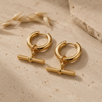 T Bar Hoop Earrings