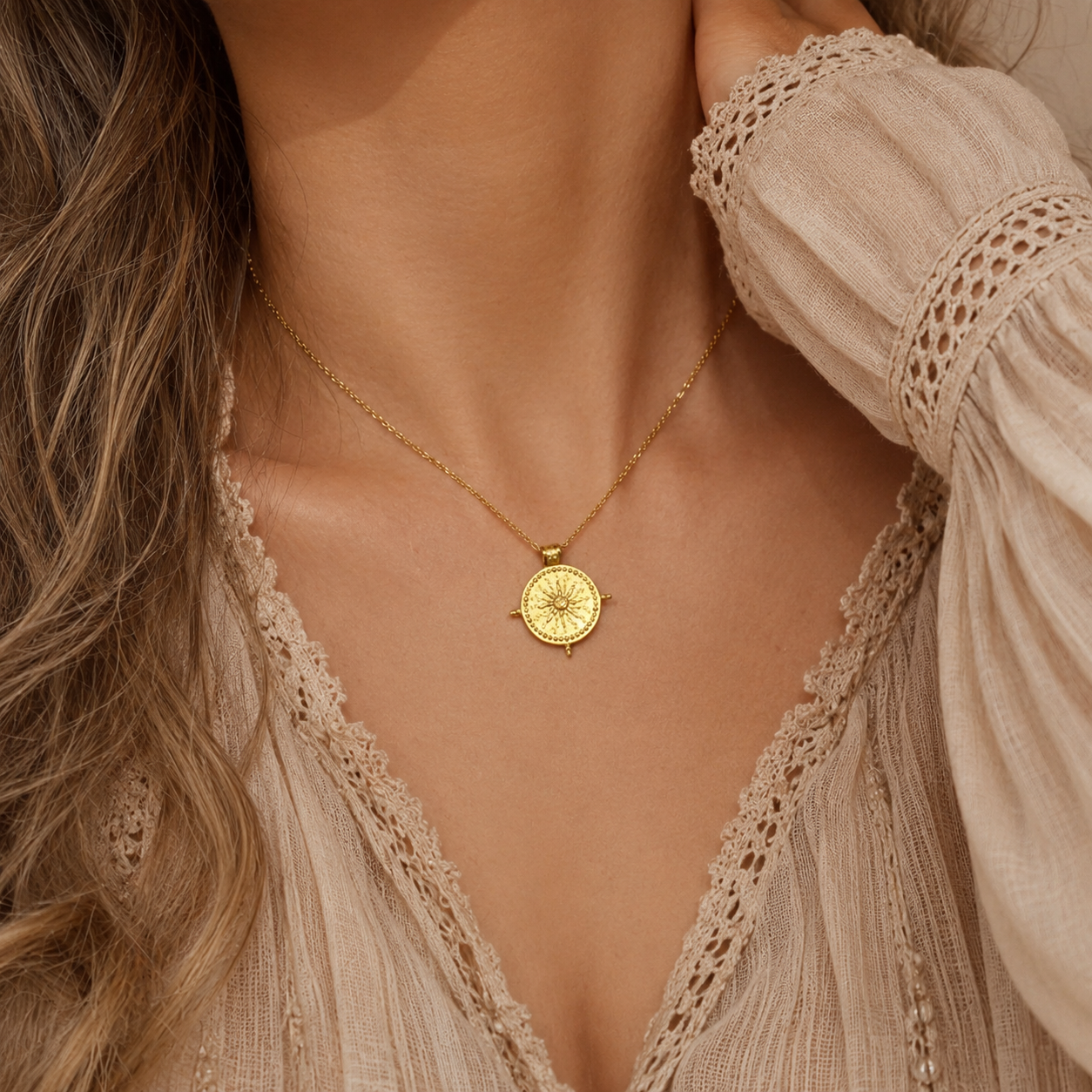Sun Compass Necklace