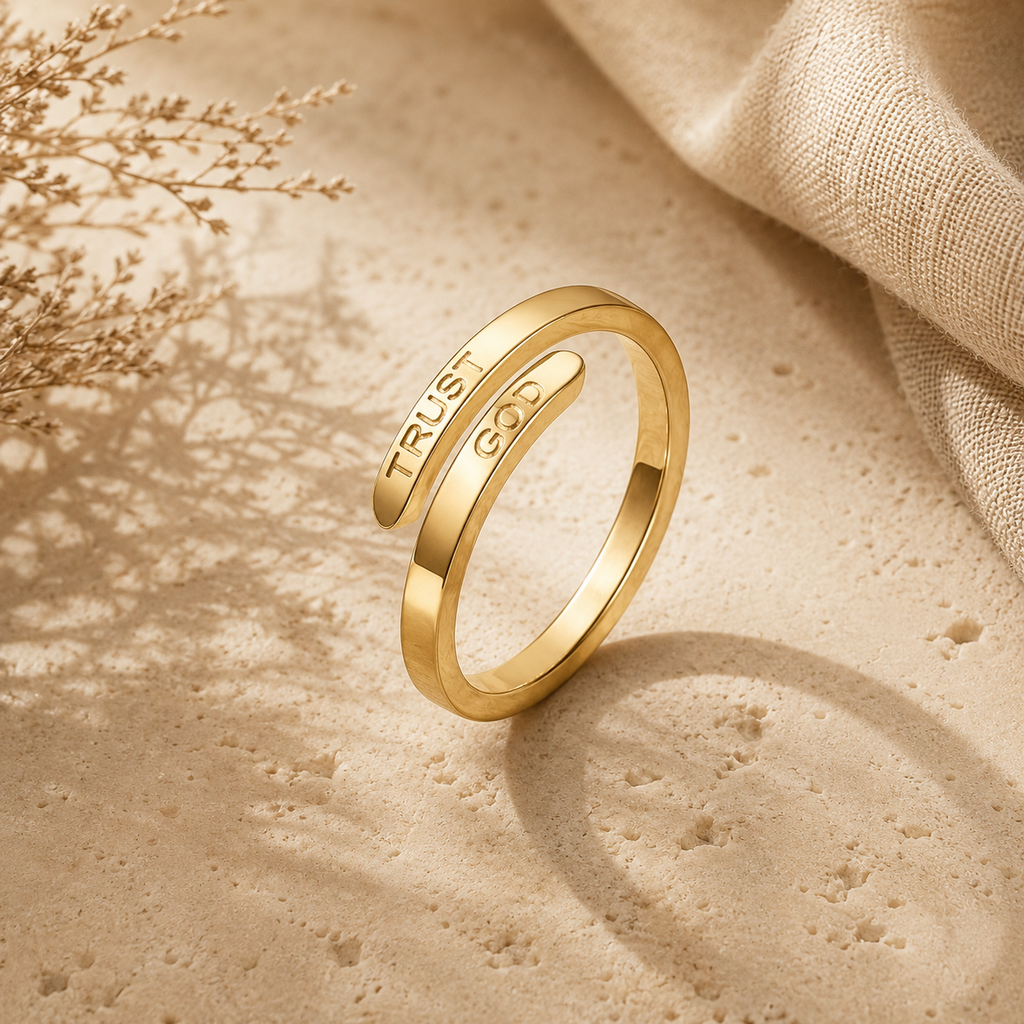 Trust God Adjustable Ring