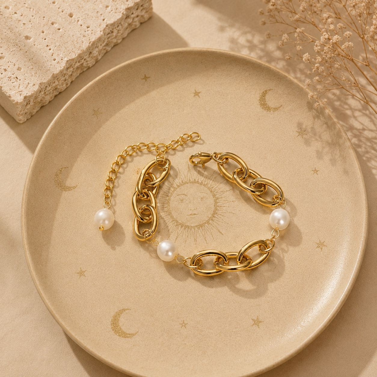 Baroque Pearls Chain Bracelet