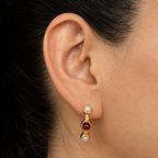 Five Stone Hoop Earrings