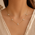 Clover Zirconia Necklace