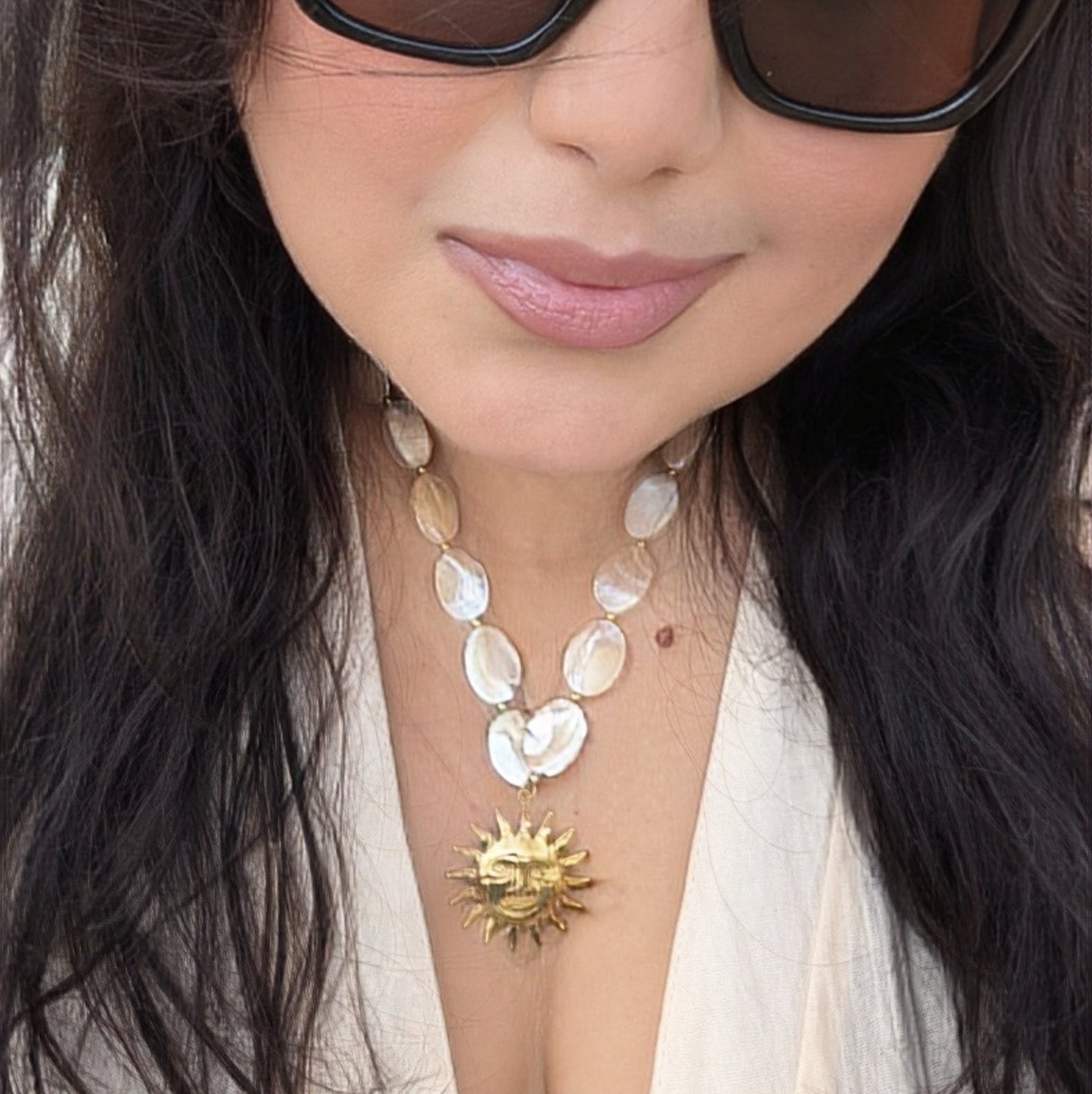 Natural Shells Sun Necklace