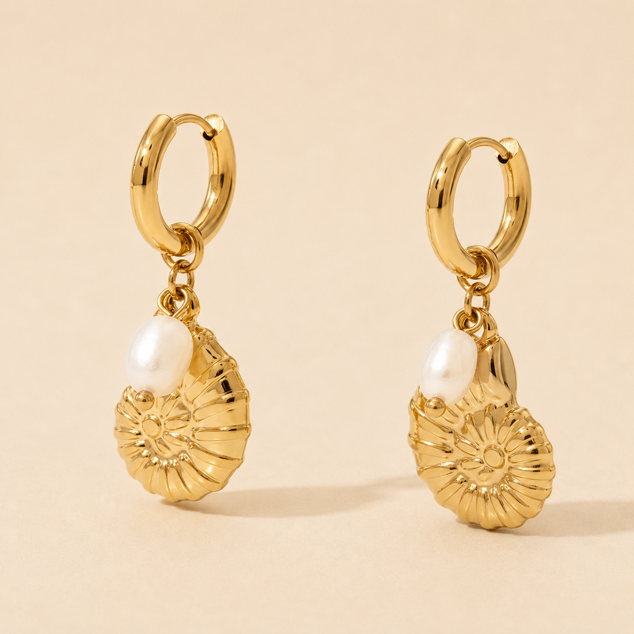 Ammonite Shell Earrings