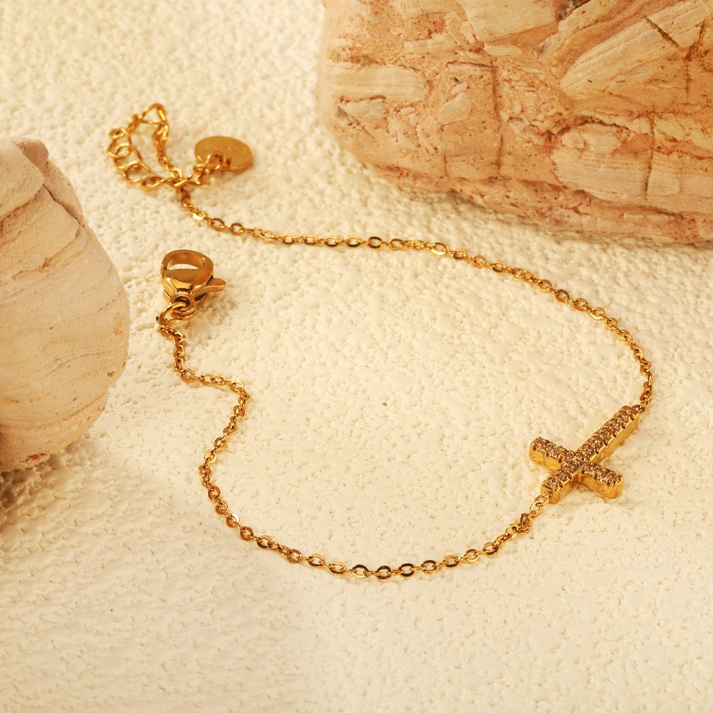 Dainty Crucifix Bracelet