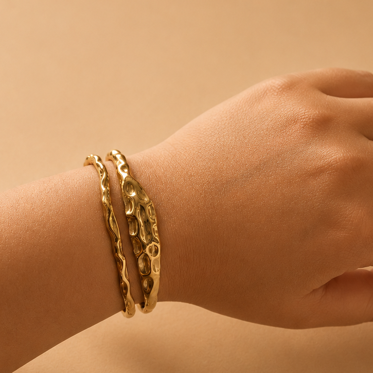 Hammered Cutout Bangle