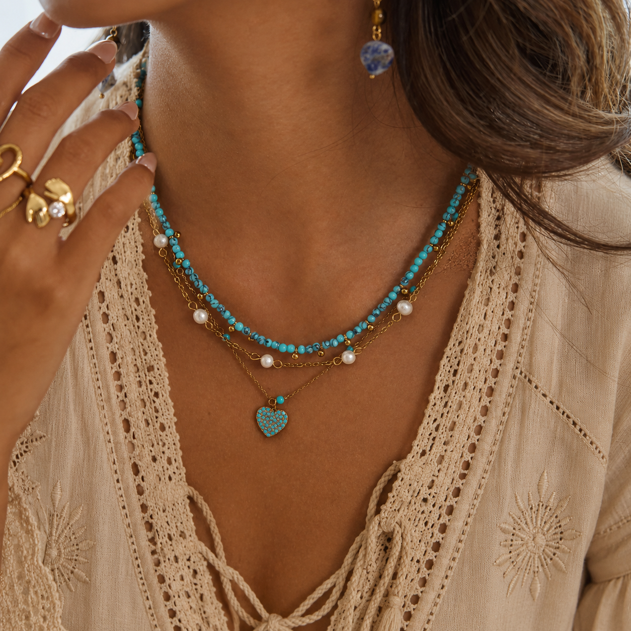 Turquoise Beaded Necklace