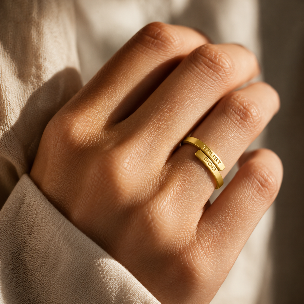 Trust God Adjustable Ring