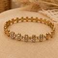Crystal Clover Bangle