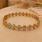 Crystal Clover Bangle