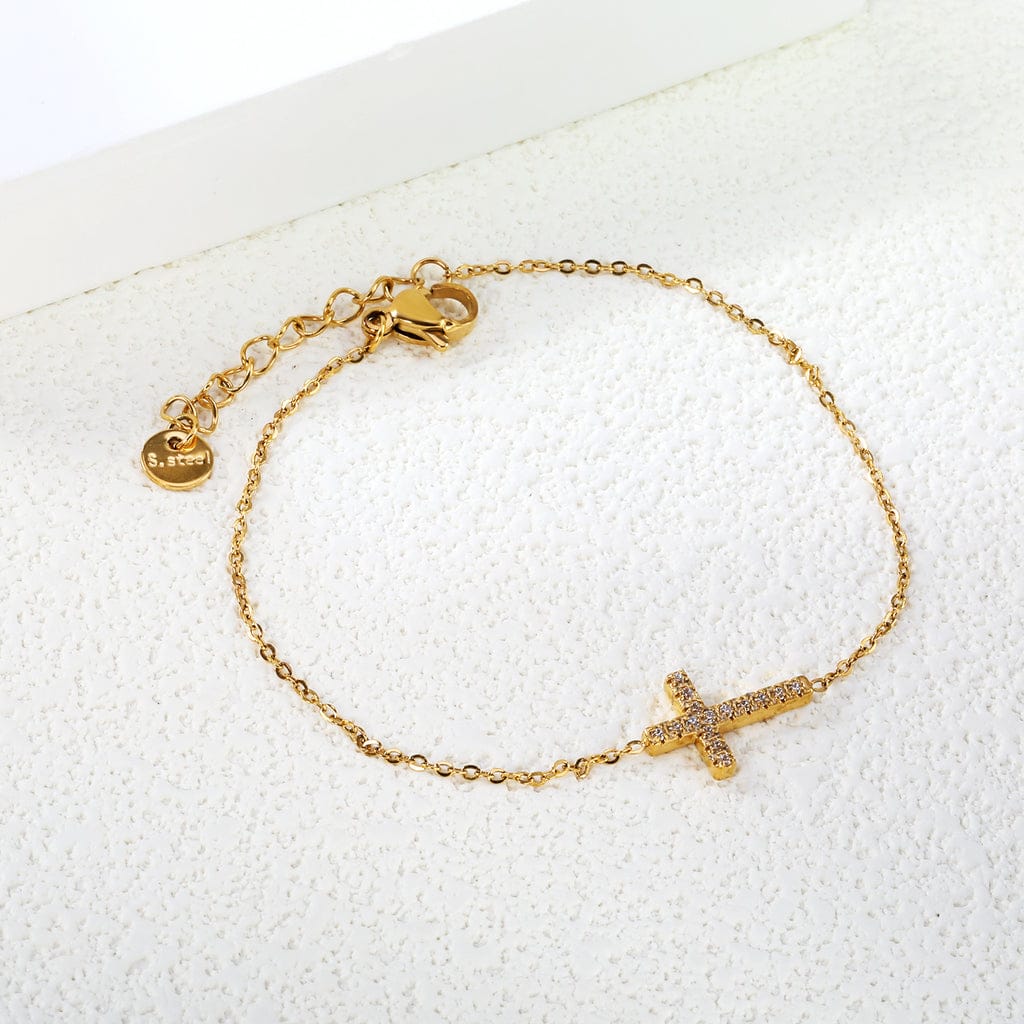 Dainty Crucifix Bracelet