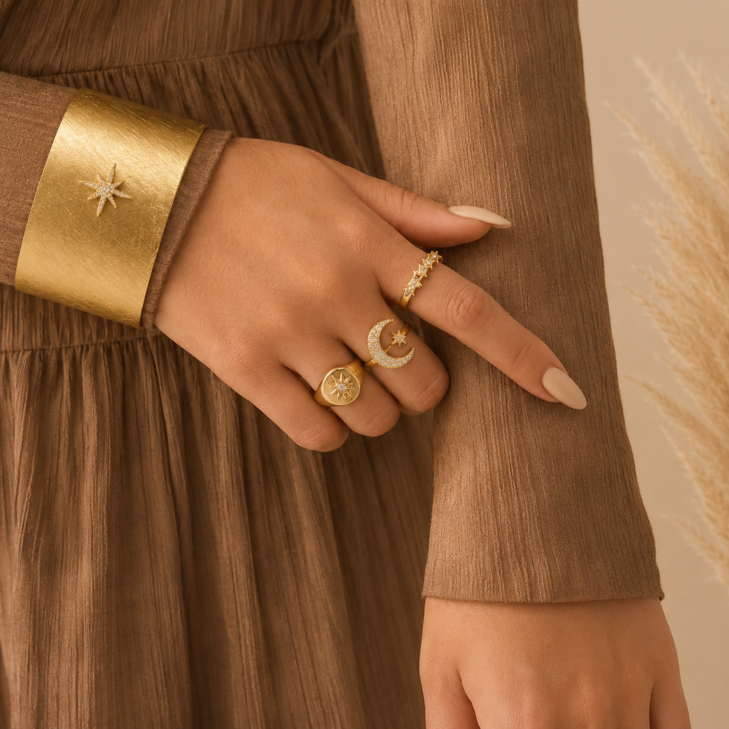 Gold Aura Cuff Bangle