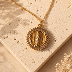 Crystal Virgin Mary Necklace