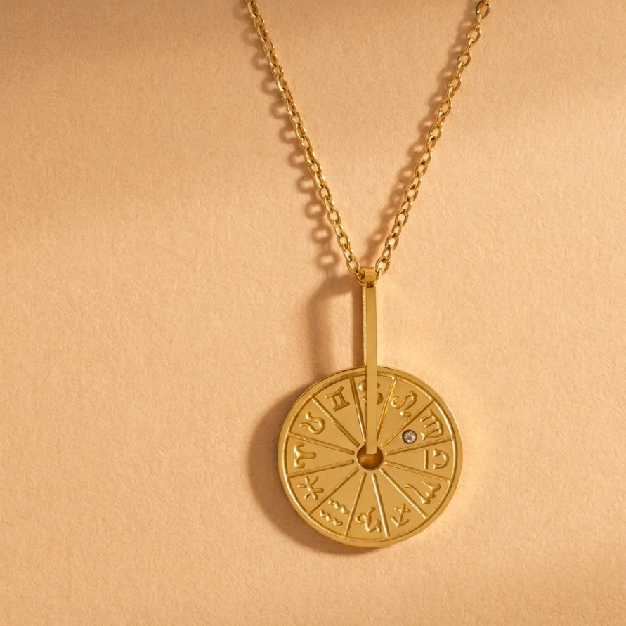 Zodiac Wheel Necklace