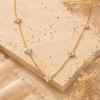 Clover Zirconia Necklace