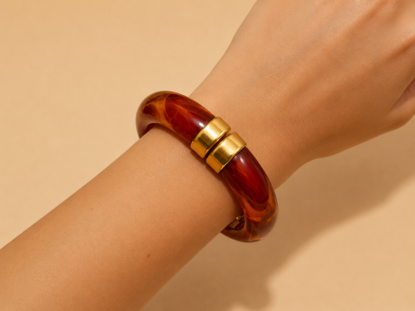 Chunky Resin Hinge Bangle