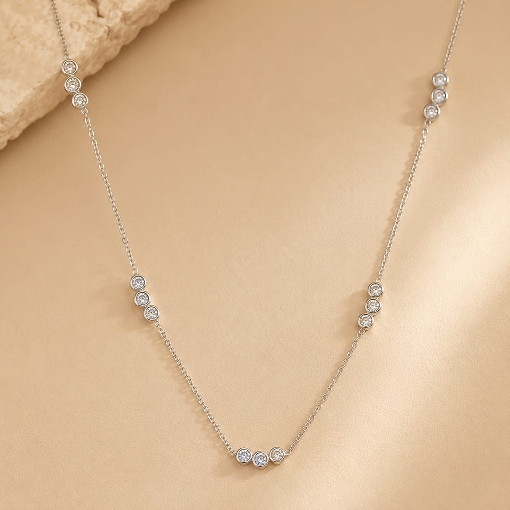 Zirconia Trios Necklace