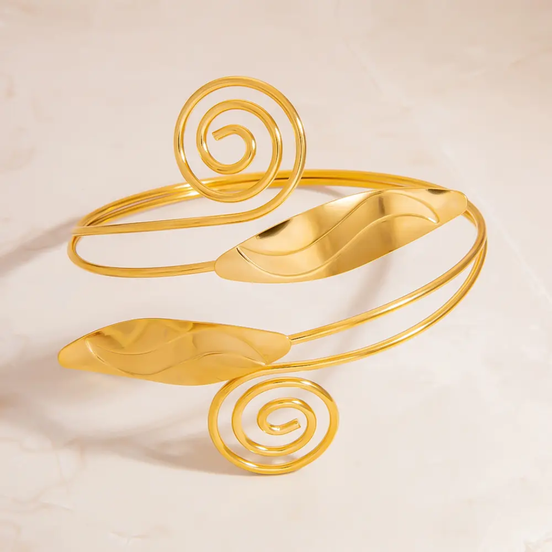 Spiral Leaf Arm Cuff